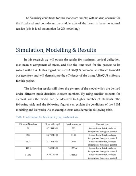 fea analysis report template